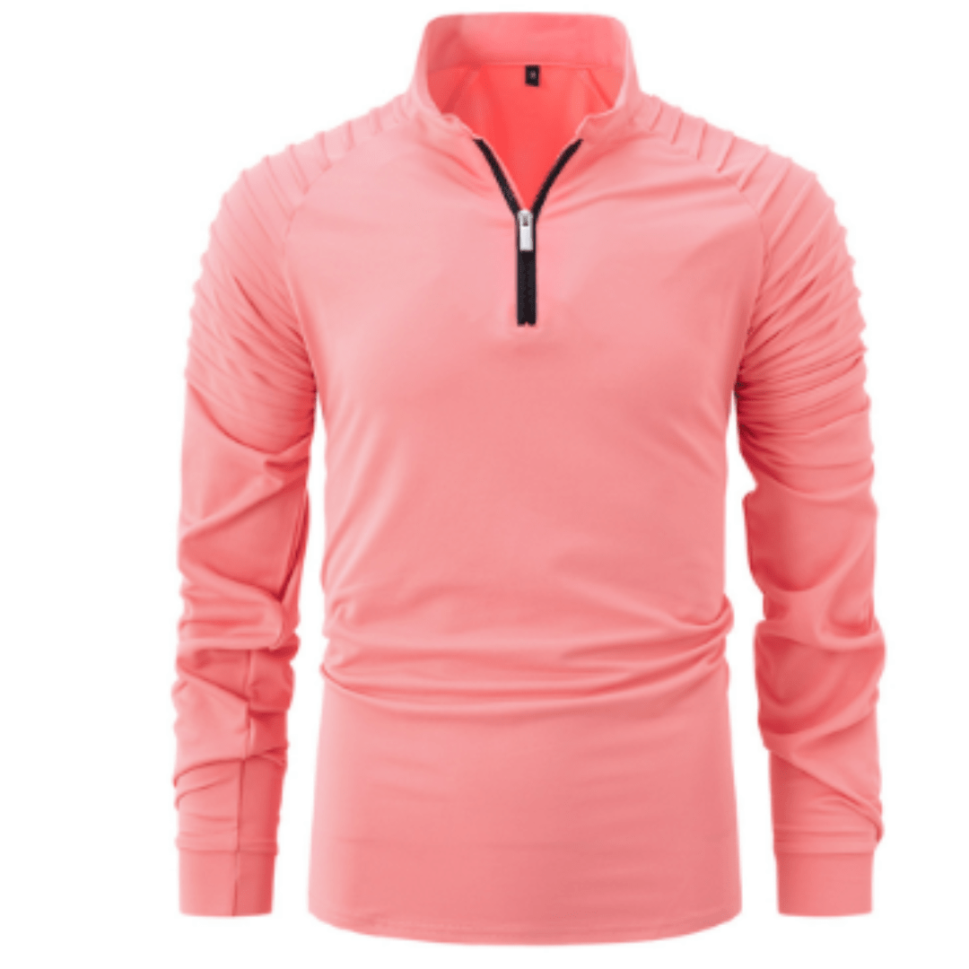 Polo con mezza zip uomo, maglione casual e alla moda