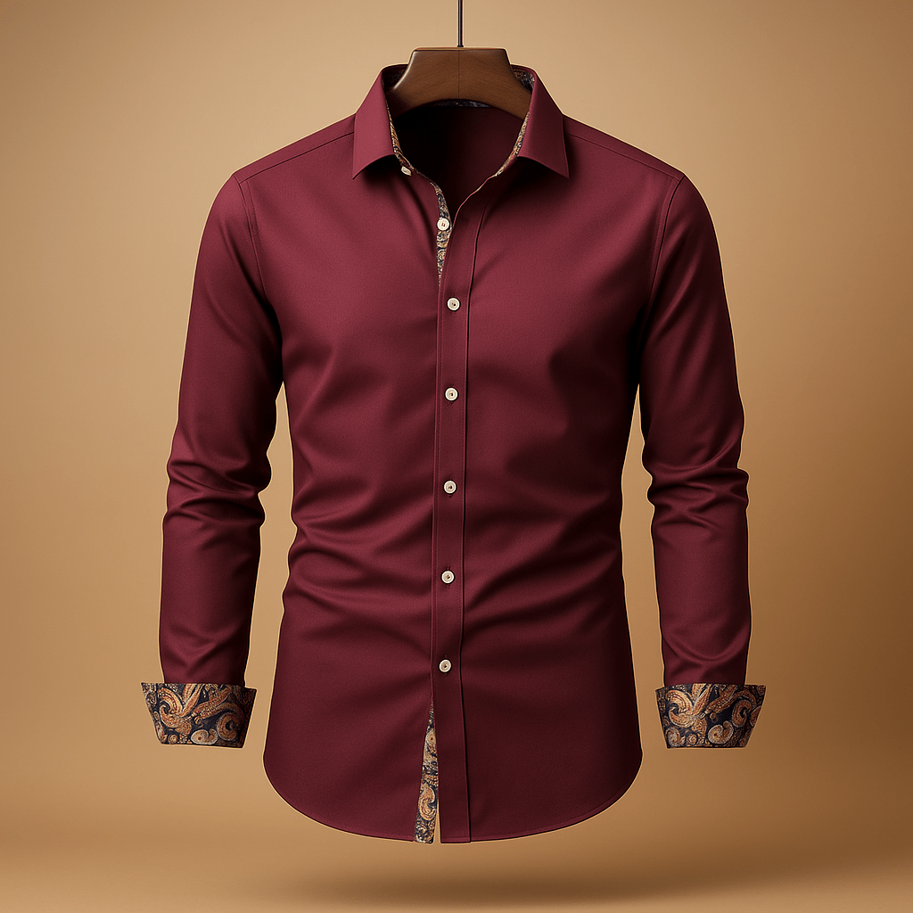 Camisa para hombre, ajuste clásico moderno, atractivo refinado