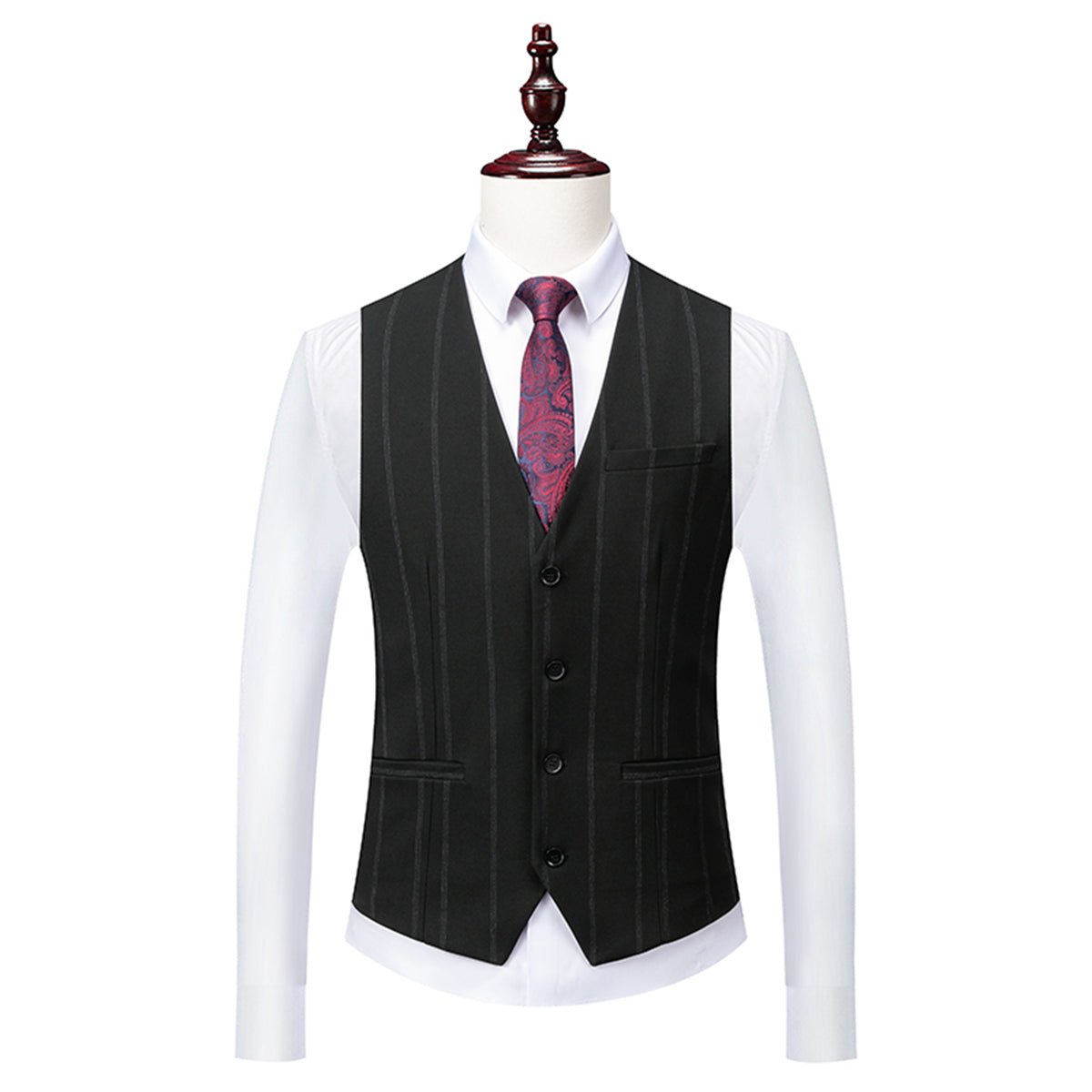 Abito Uomo Elegante Slim 3 Pezzi Set Formale