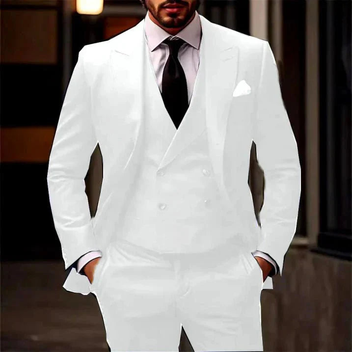 Costume Homme Trois Pièces Confort Coupe Style Raffiné