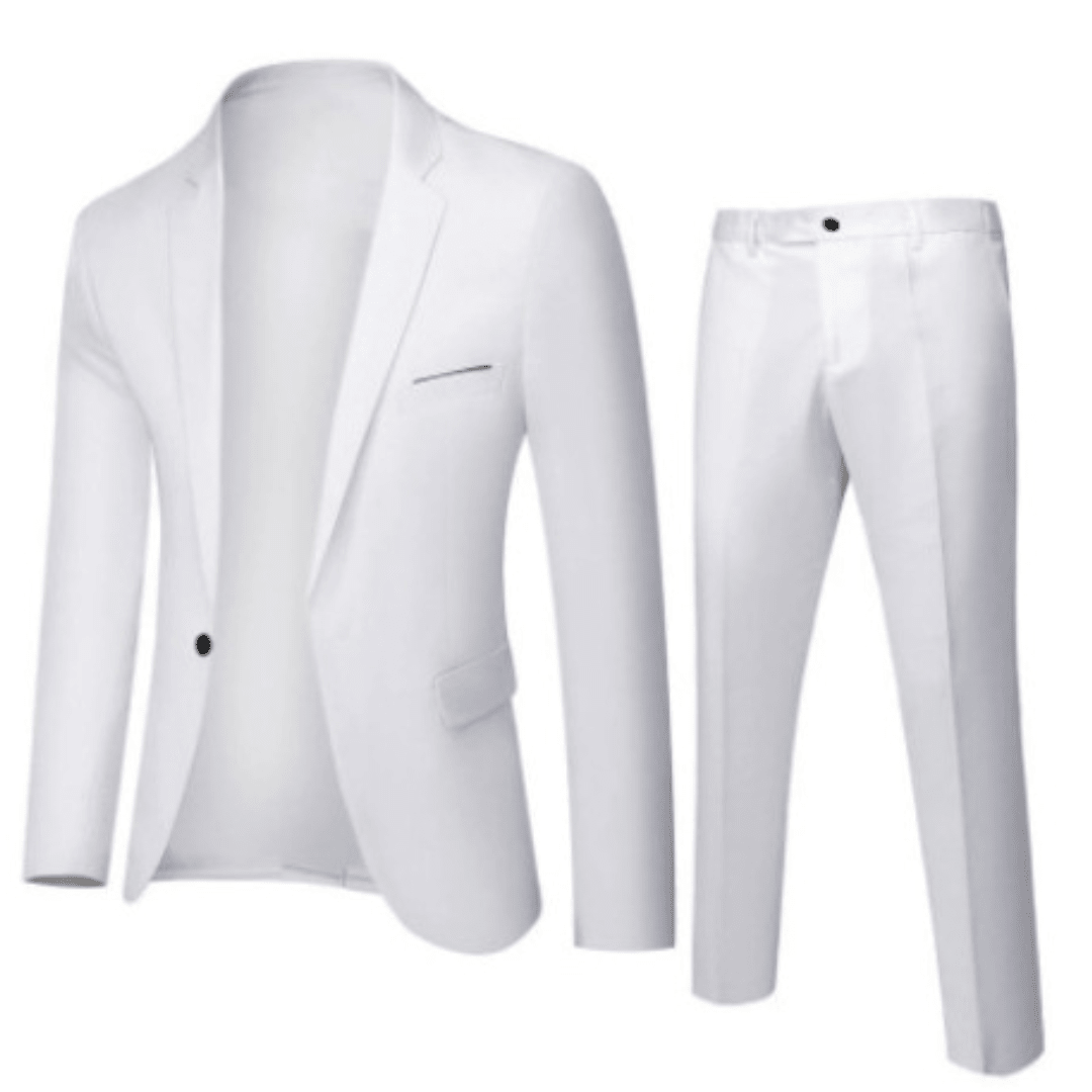 Anzug Set Herren Klassisch 2-teilig Hochzeitsgast Moderner Schnitt
