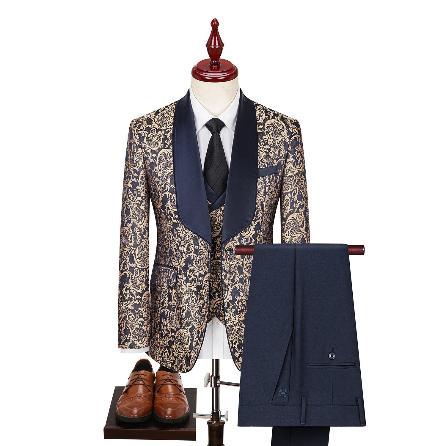 Completo Uomo Vestibilità Classica Stile Formale Appeal Senza Tempo