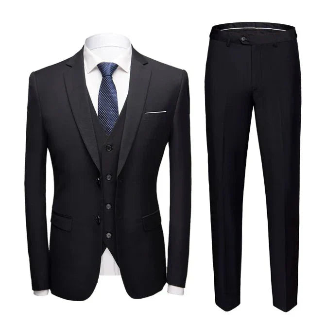 Herren Anzug-Set Schlanke Passform Formelle Kleidung Klassischer Look