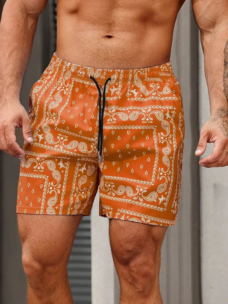 Herren Badeshorts, lockere Passform, schnelltrocknend, Sommerbekleidung