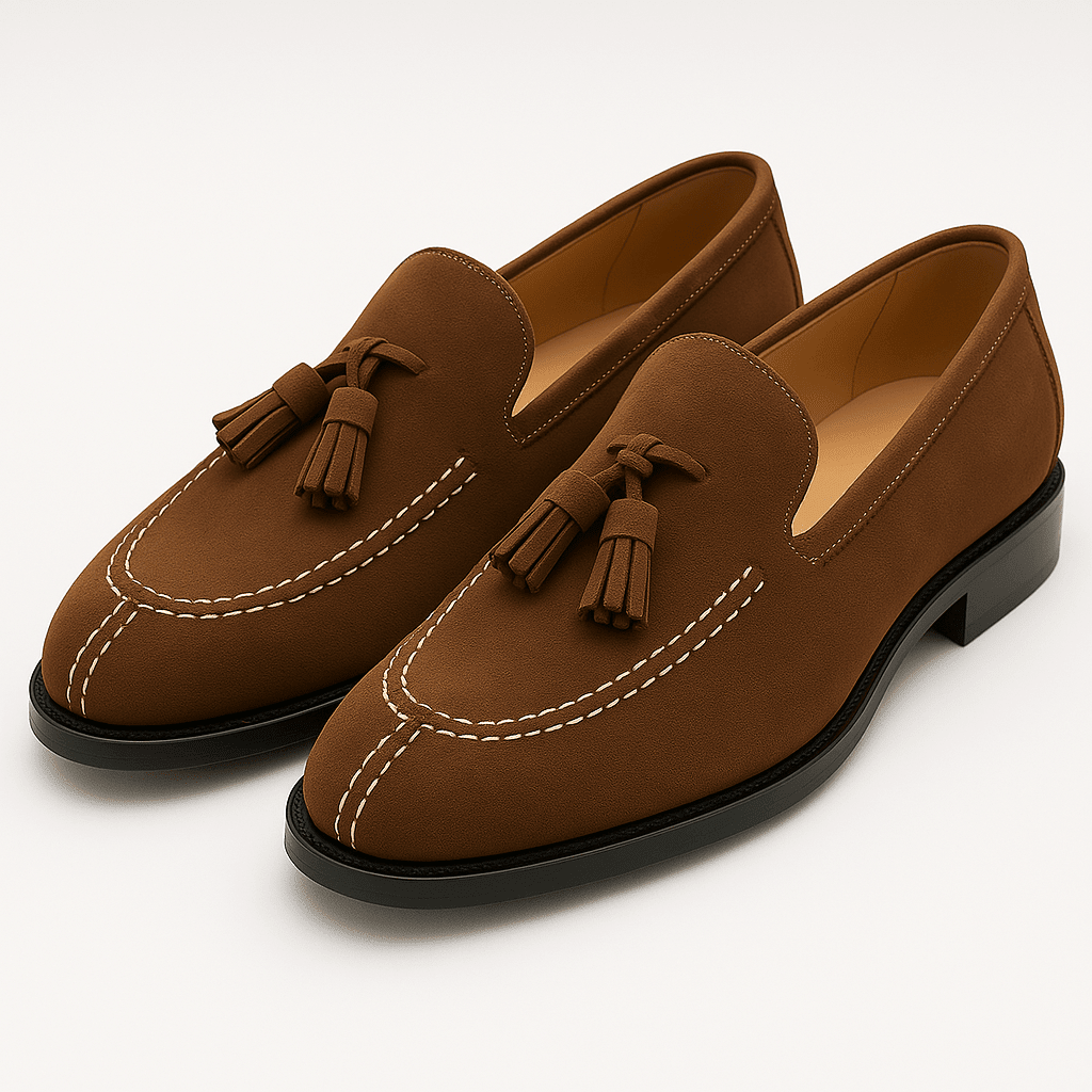 Quasten-Loafers Herren Leder Klassischer Stil Alltagskomfort