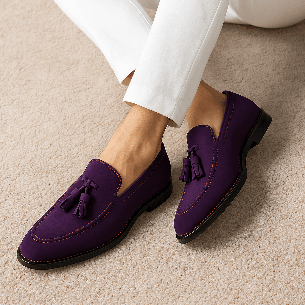 Quasten-Loafers Herren Leder Klassischer Stil Alltagskomfort