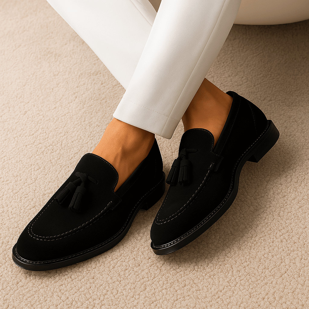 Quasten-Loafers Herren Leder Klassischer Stil Alltagskomfort