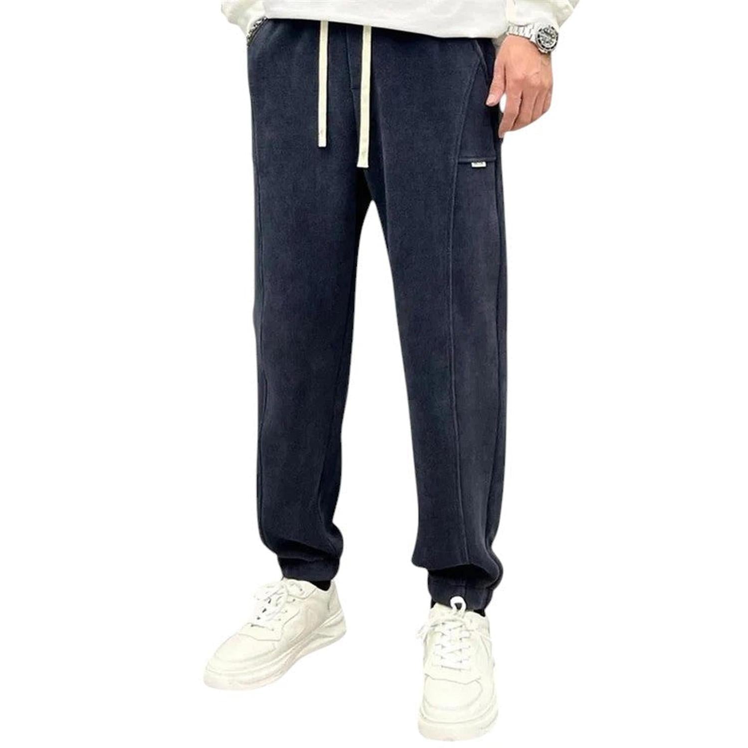 Pantaloni Uomo Velluto a Coste Casual Vestibilità Comoda Comfort Outdoor