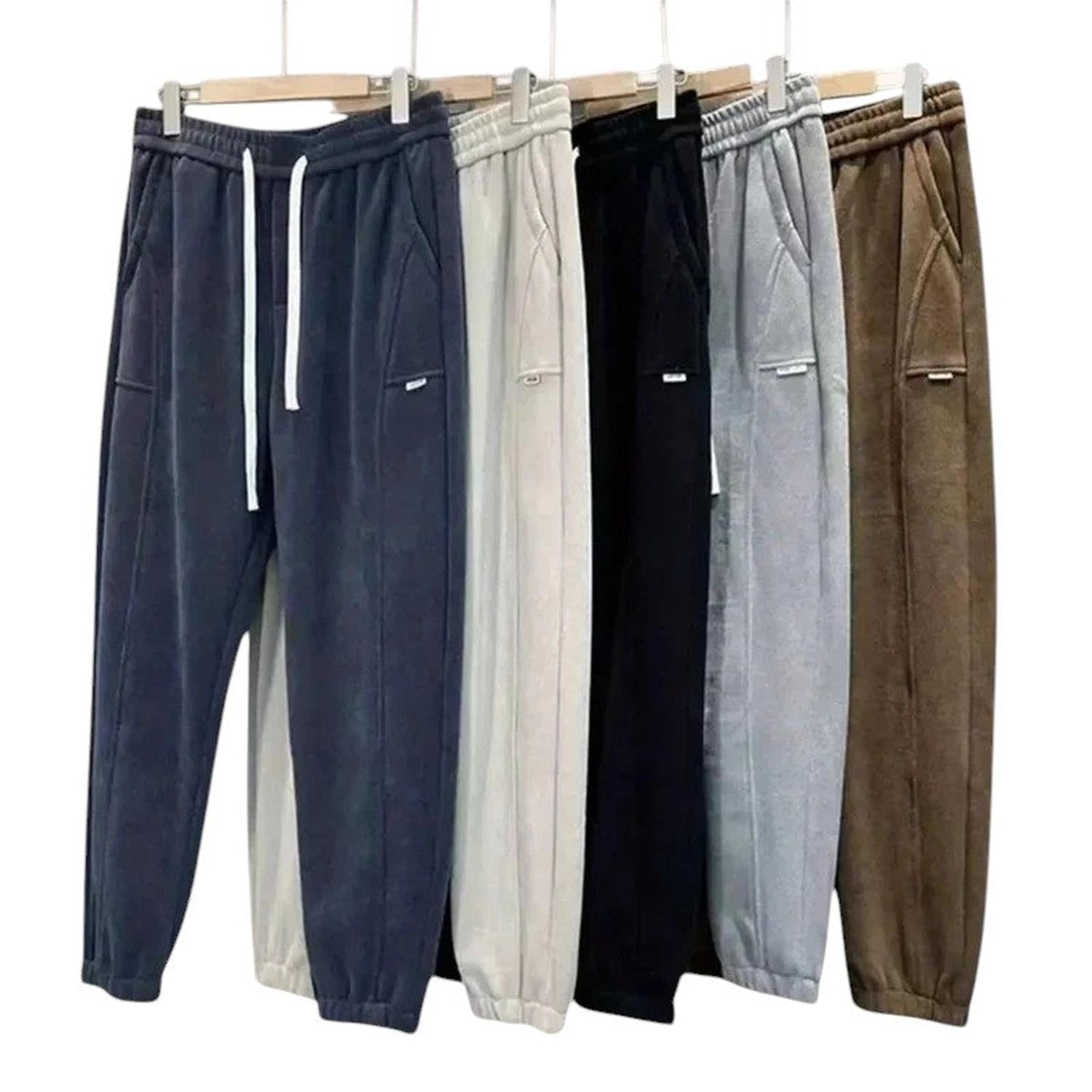 Pantaloni Uomo Velluto a Coste Casual Vestibilità Comoda Comfort Outdoor