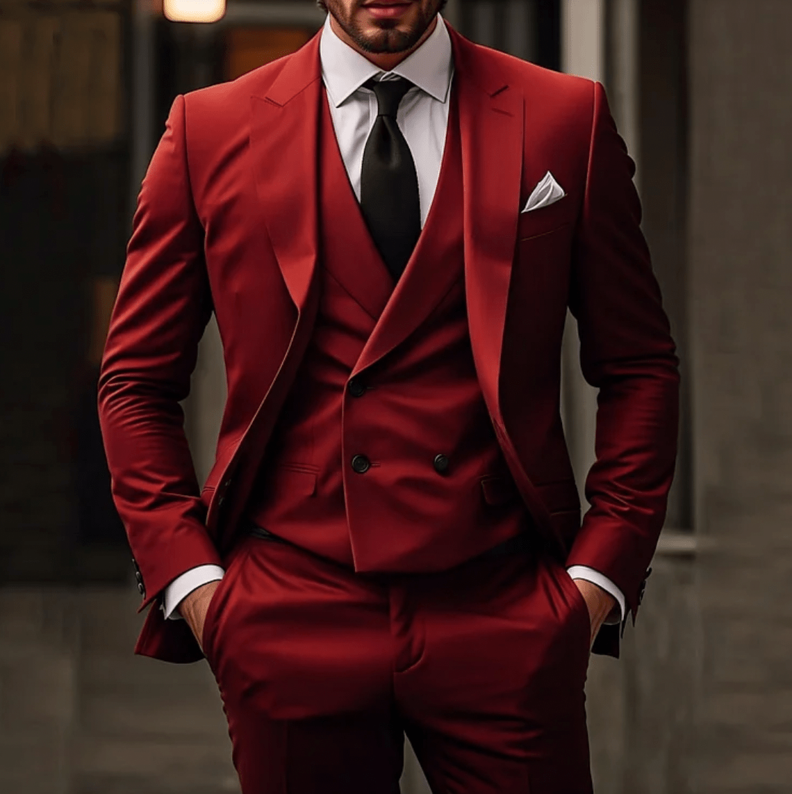 Abito da Sposa Uomo Classico Tre Pezzi Design Formale
