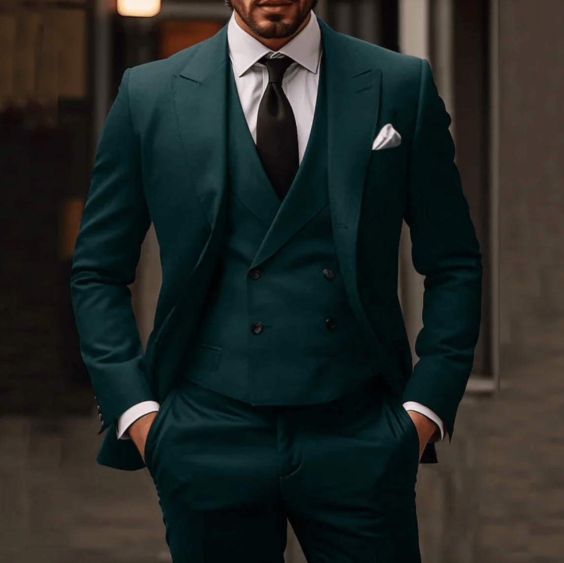 Abito da Sposa Uomo Classico Tre Pezzi Design Formale