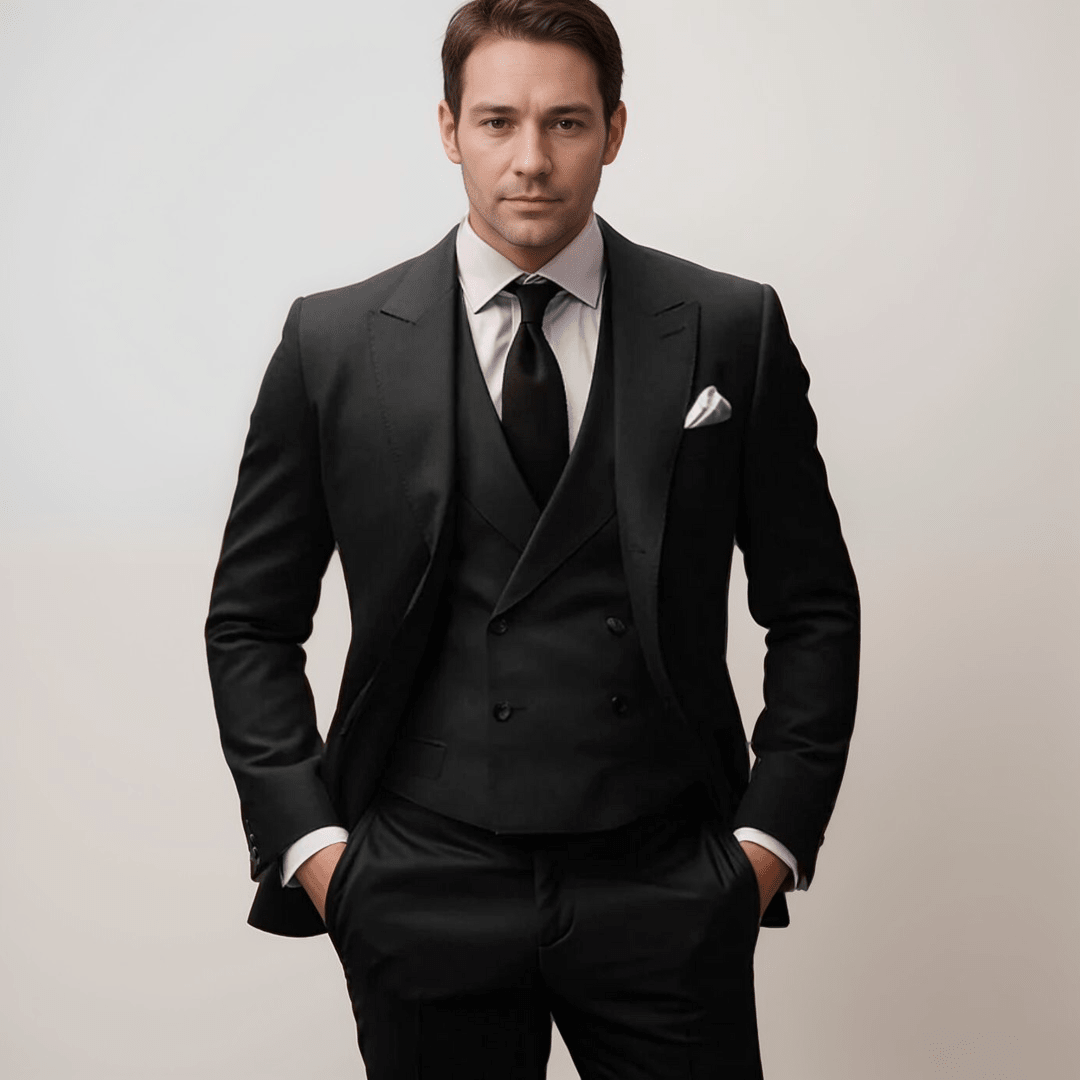 Abito da Sposa Uomo Classico Tre Pezzi Design Formale