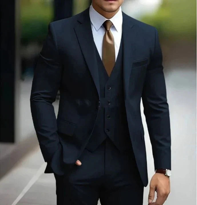Herren Hochzeitsanzug Dreiteiliger einreihiger klassischer Stil