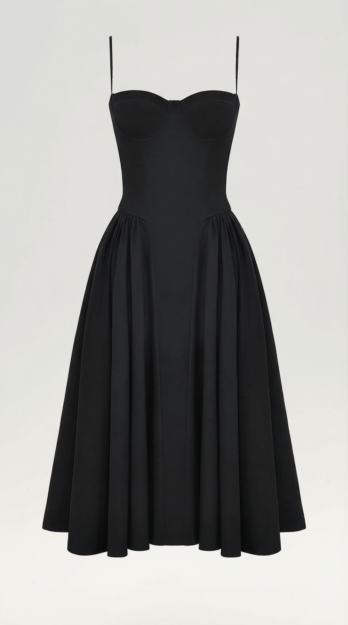 Damen Midikleid Korsett-Schnitt Herzausschnitt Design