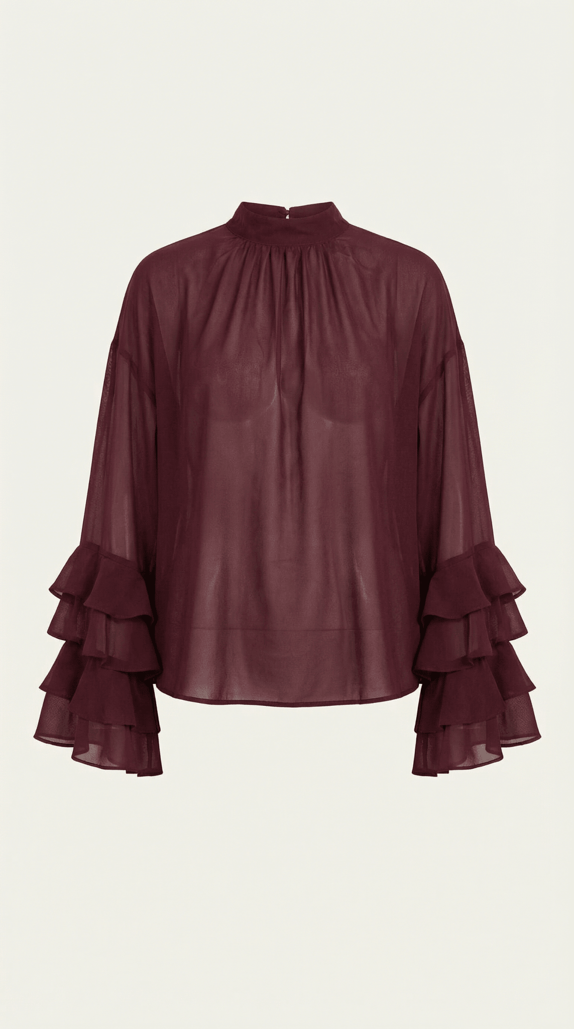 Blusa da donna — Collo alto rialzato con design a infilare