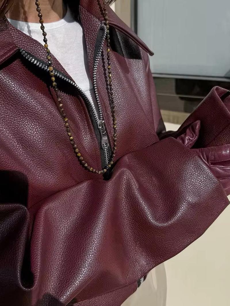 Giacca donna — Chiusura frontale con zip, collo con rever