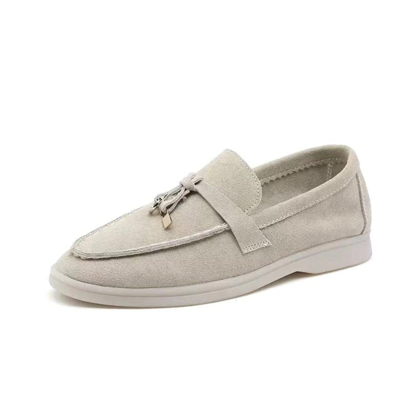 Mocassini da donna — Slip-on con suola piatta, profilo basso, design chiuso