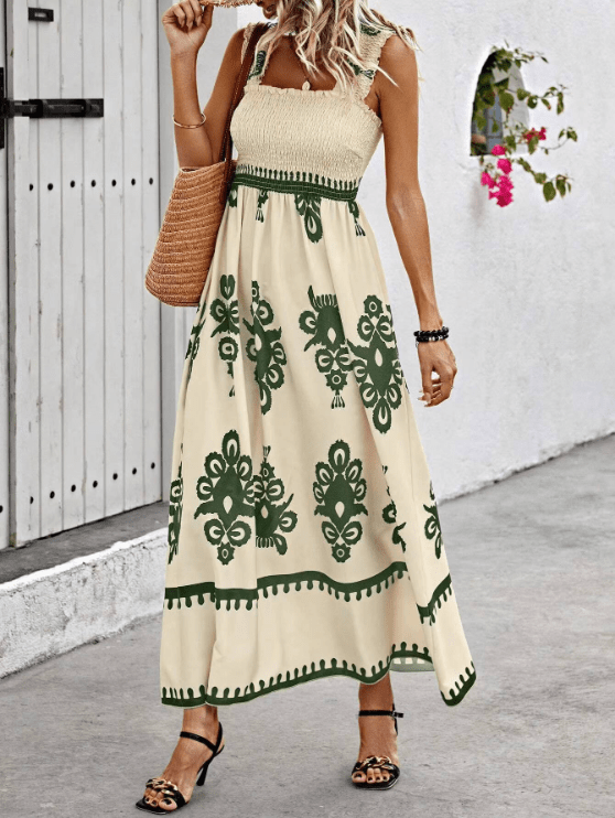 Damen Maxikleid — Boho-Stil, lockere Passform, Sommerdesign