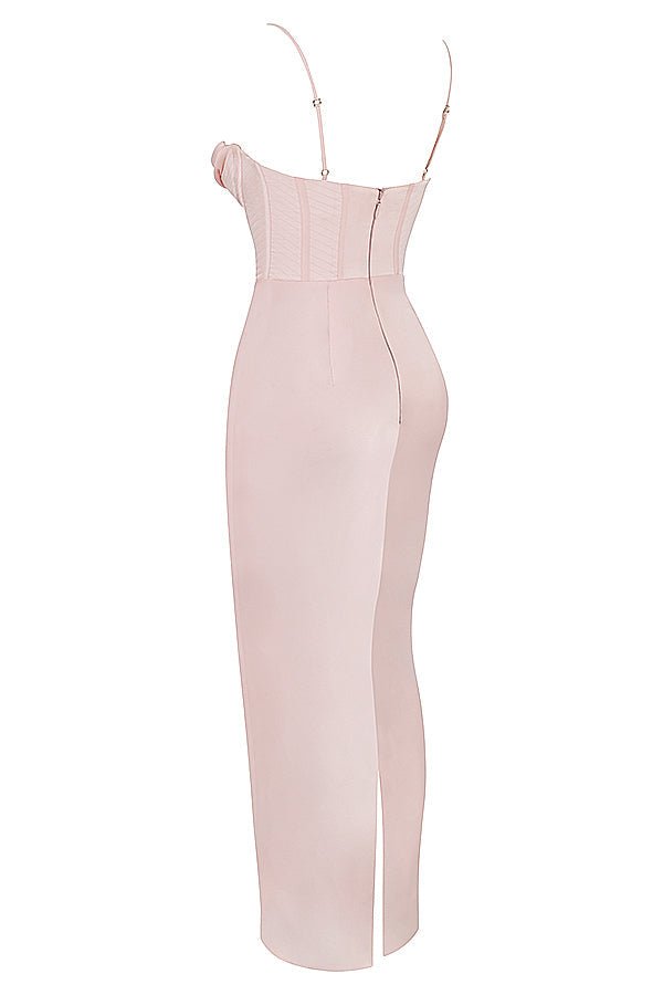 Vestido mini para mujer — ajustado con cierre trasero de lazo plisado