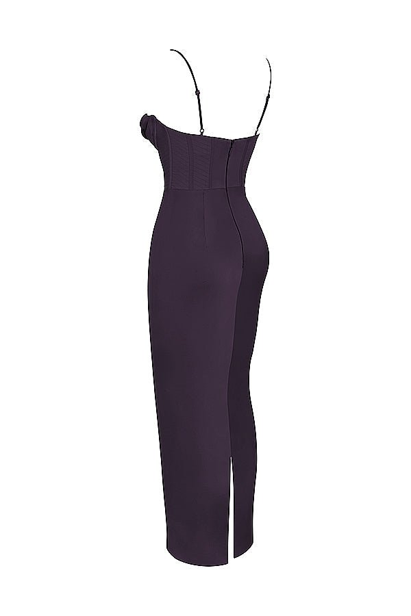 Vestido mini para mujer — ajustado con cierre trasero de lazo plisado