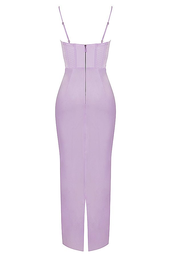 Vestido mini para mujer — ajustado con cierre trasero de lazo plisado