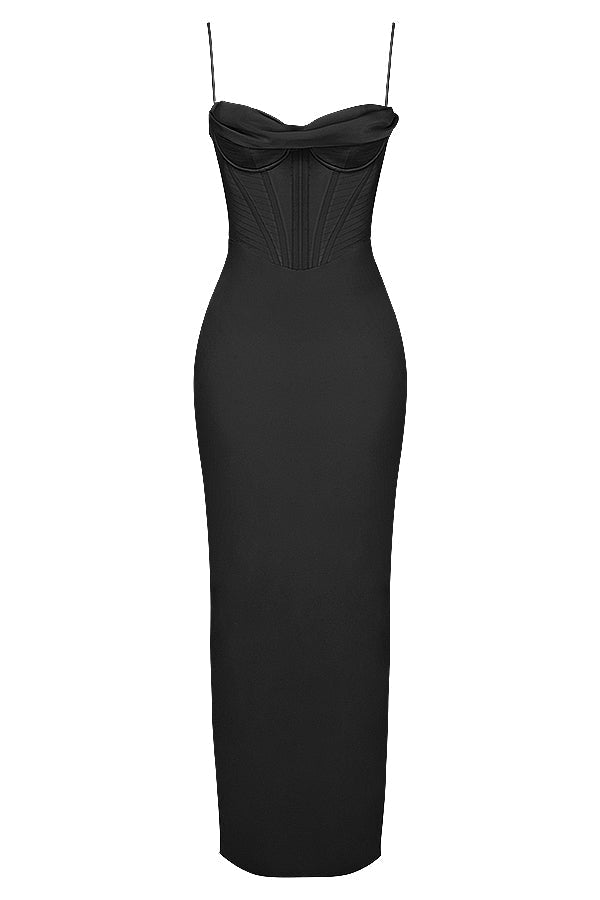Vestido mini para mujer — ajustado con cierre trasero de lazo plisado