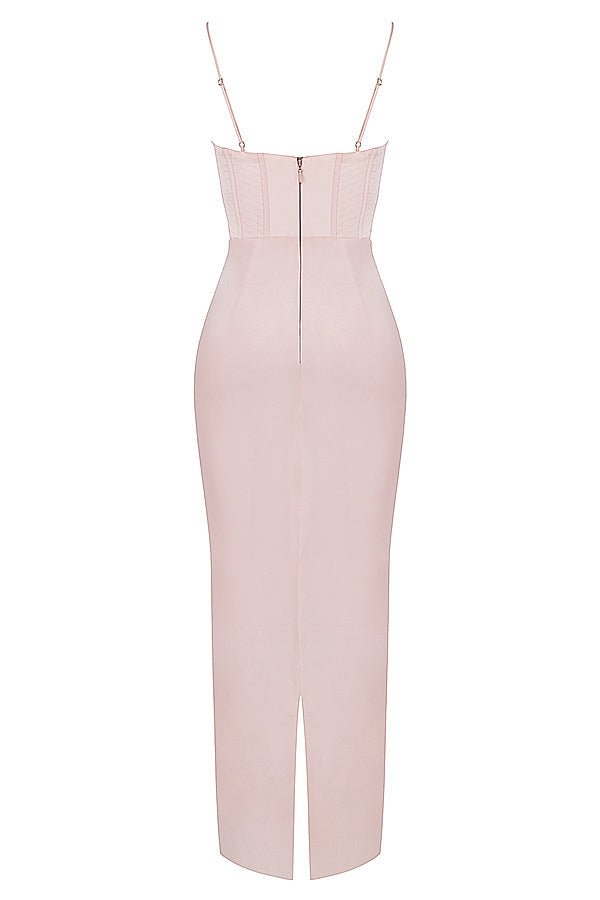Vestido mini para mujer — ajustado con cierre trasero de lazo plisado
