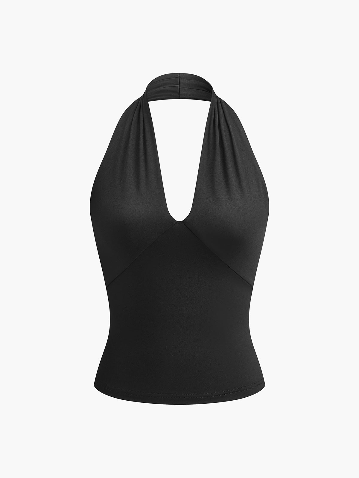 Canotta da donna — Scollo halter a V profondo, schiena scoperta
