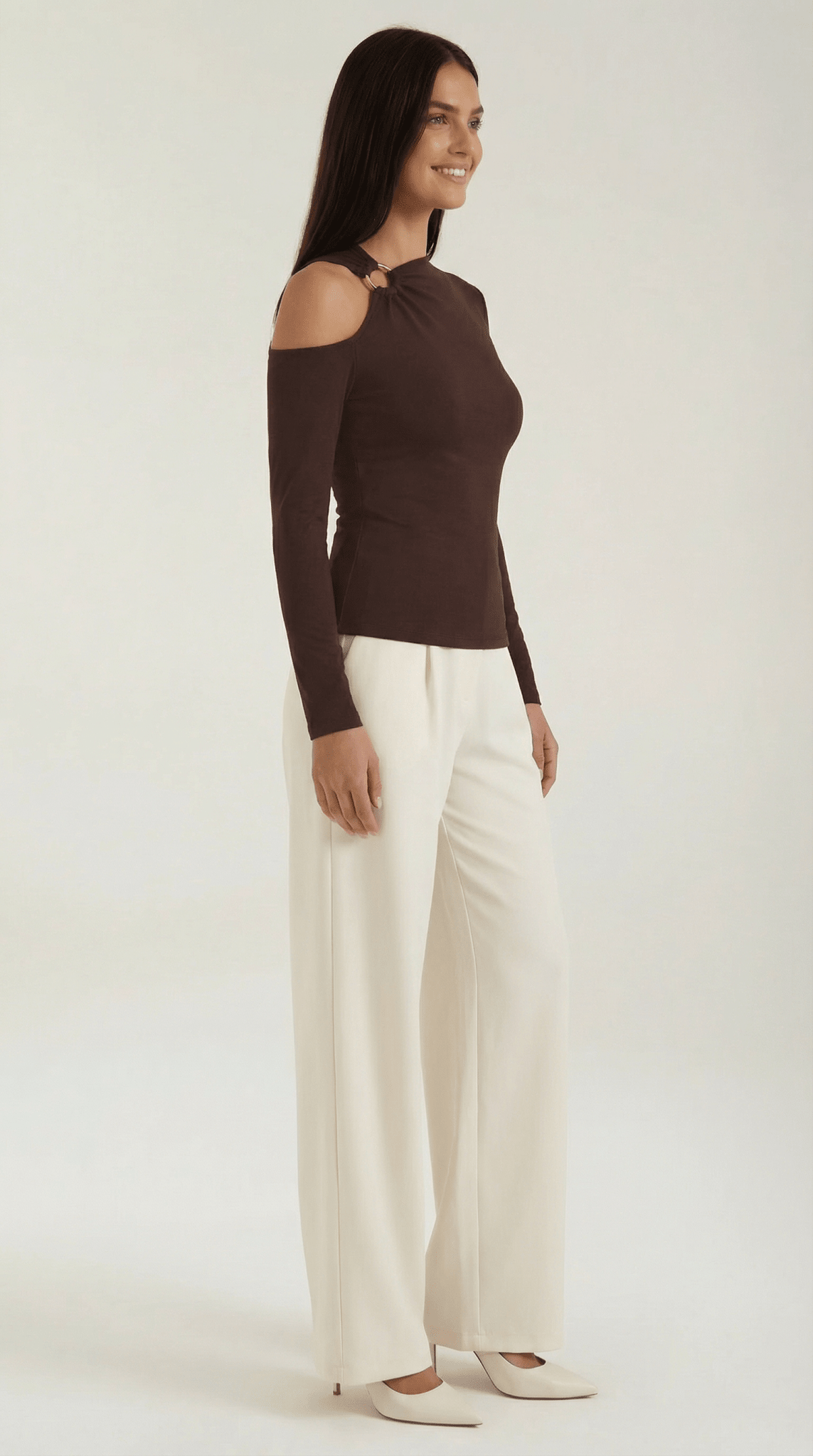 Top da donna — Senza maniche, monospalla con scollo asimmetrico