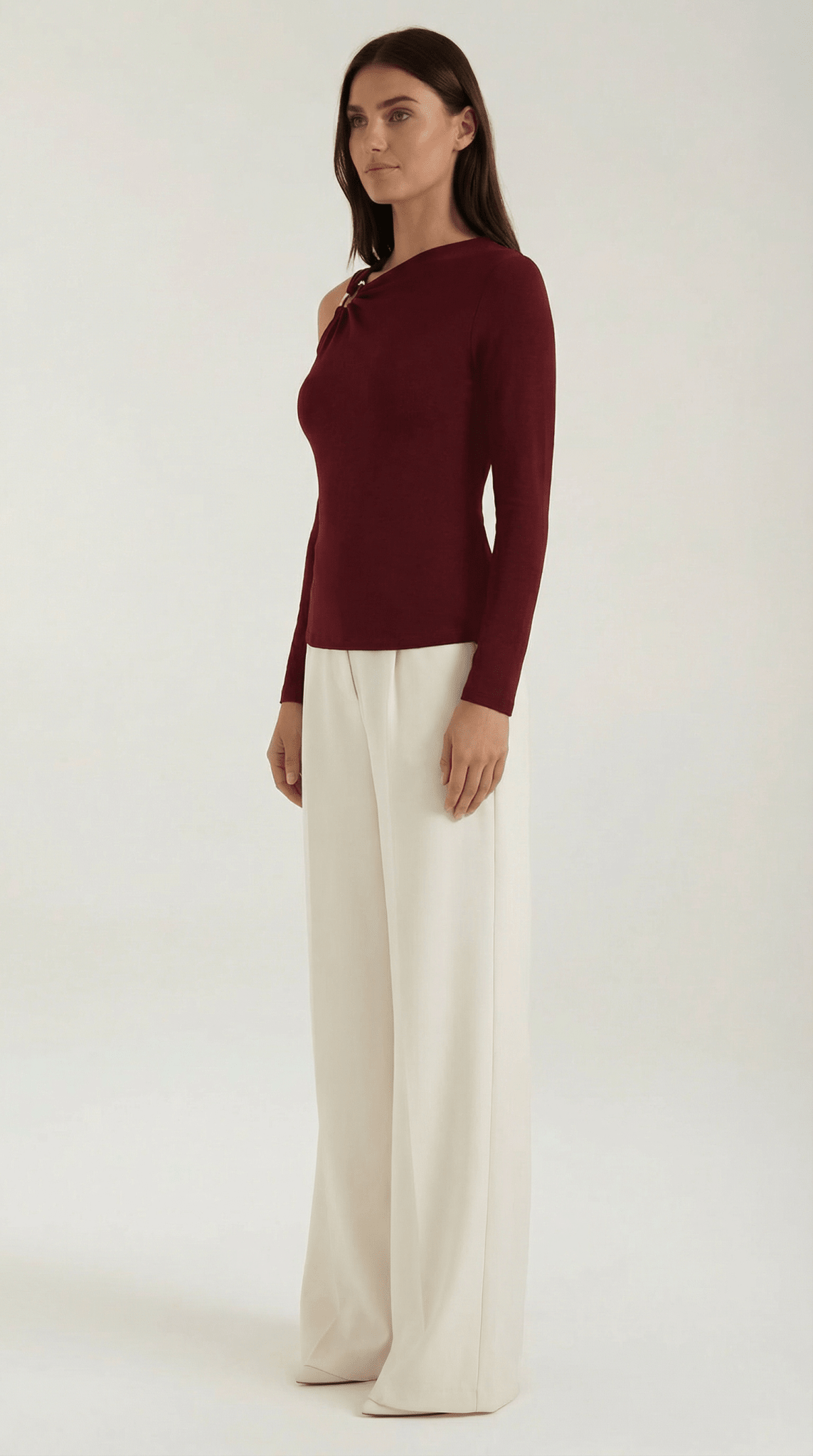 Top da donna — Senza maniche, monospalla con scollo asimmetrico