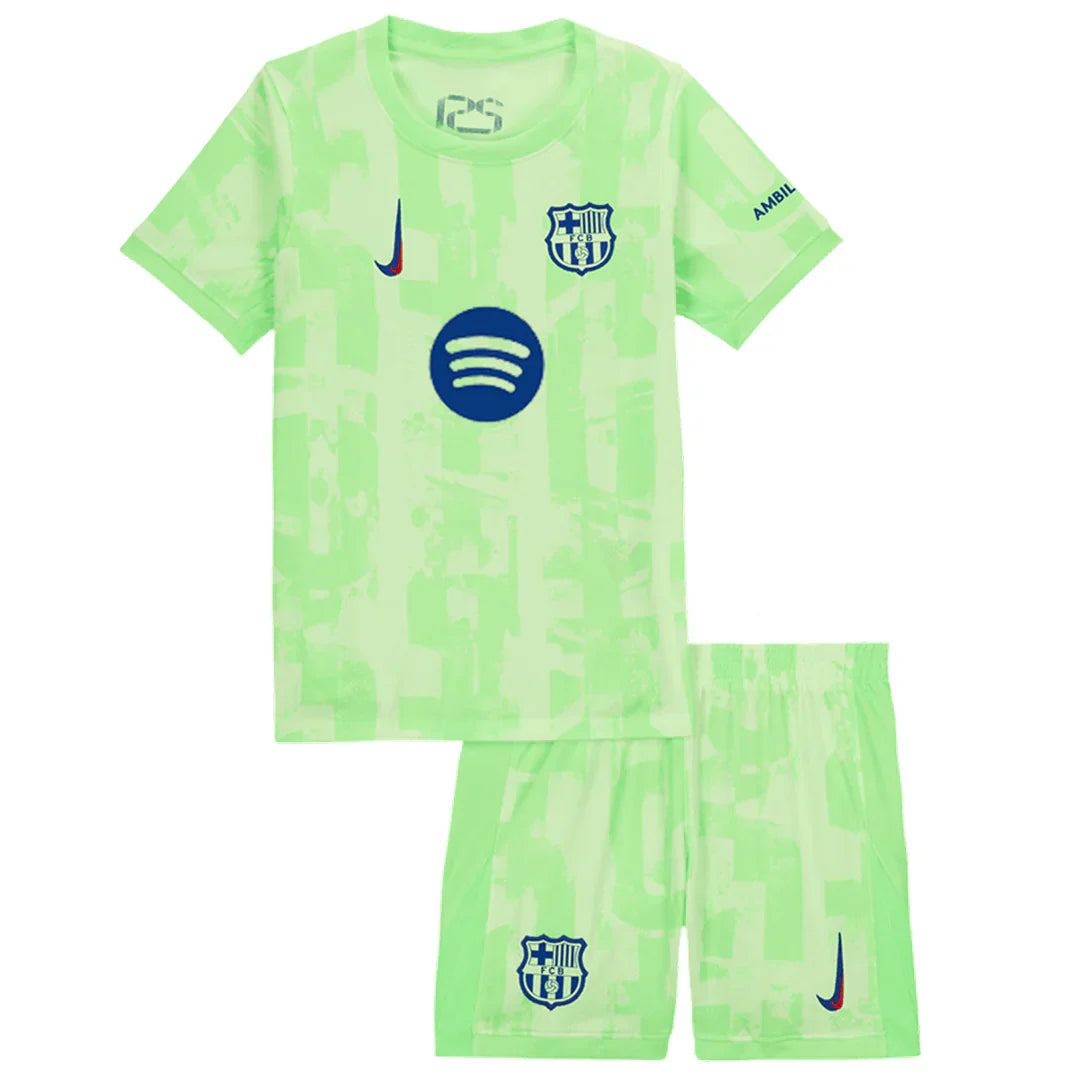 Maglia Bambino FC Barcelona Verde Lime 2025/2026