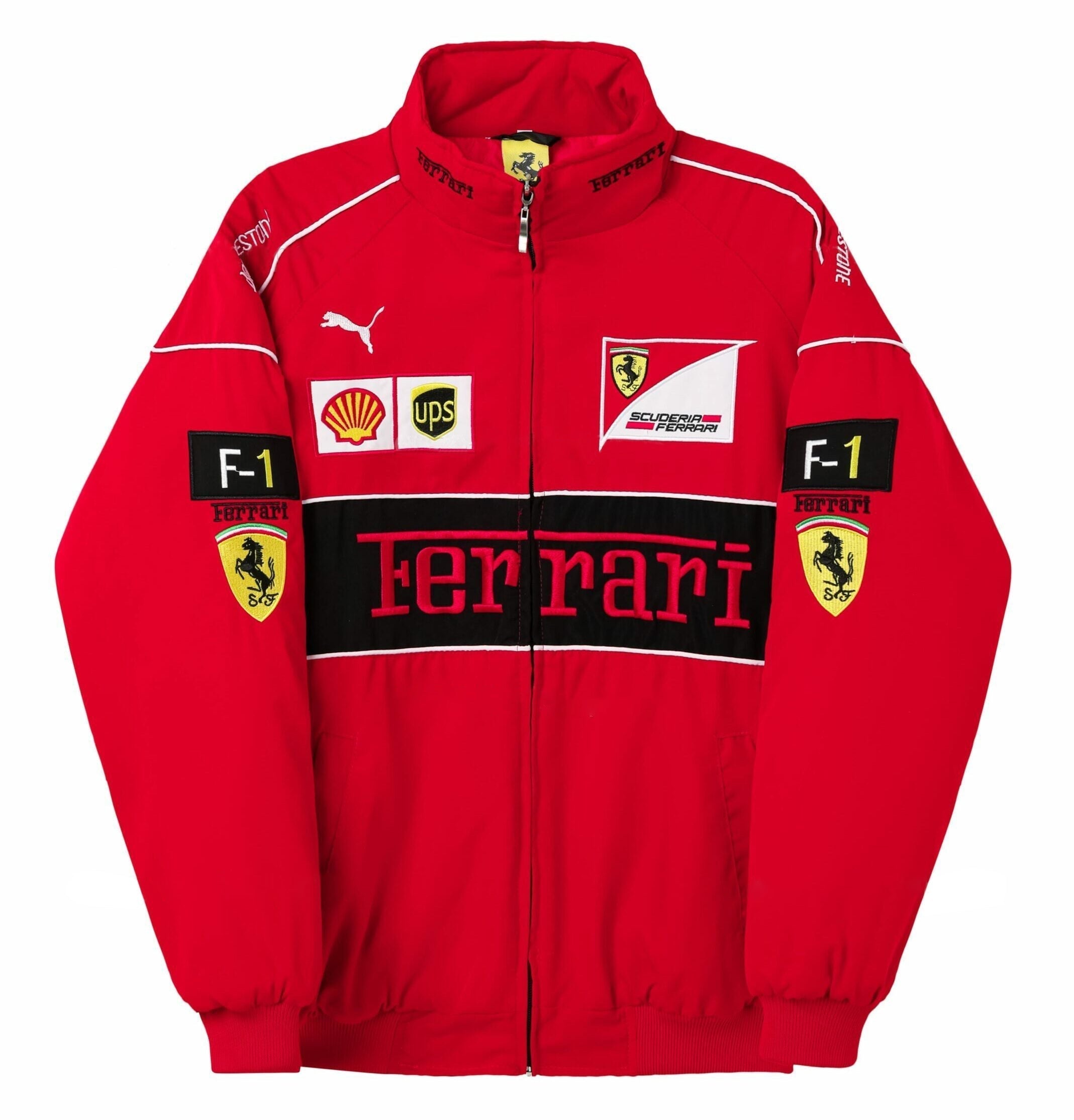 Chaqueta del Equipo de Carreras Rari F1 – Abrigo con cremallera Scuderia Motorsport rojo