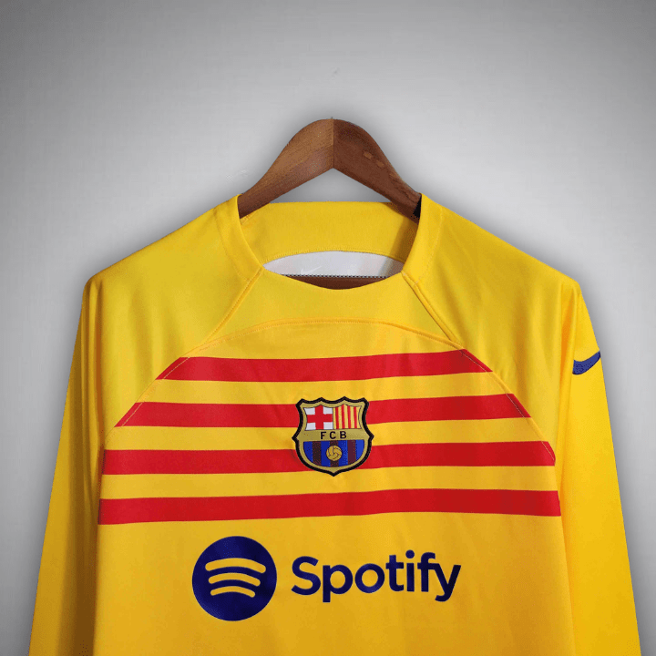 2023/2024 FC Barcelona Auswärtstrikot mit langen Ärmeln