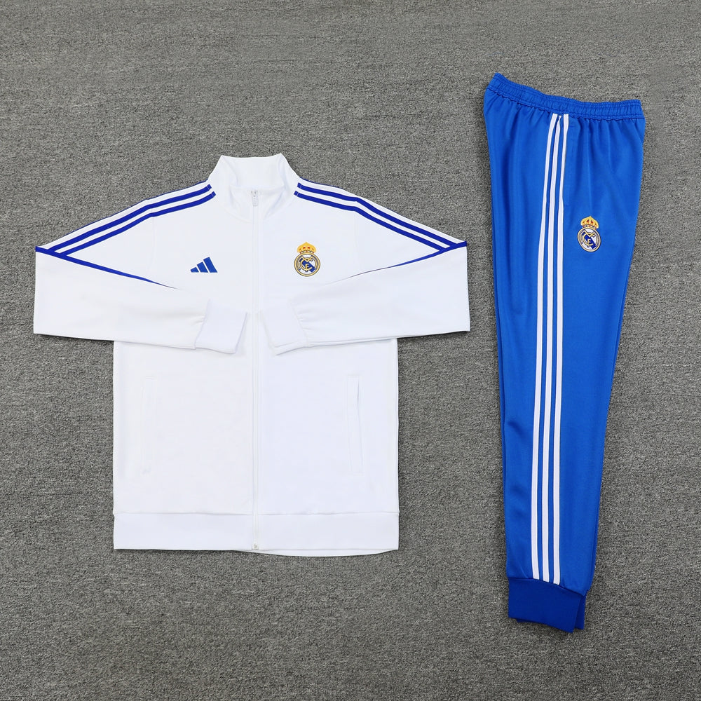 Real Madrid Weiß-Blau Vollreißverschluss