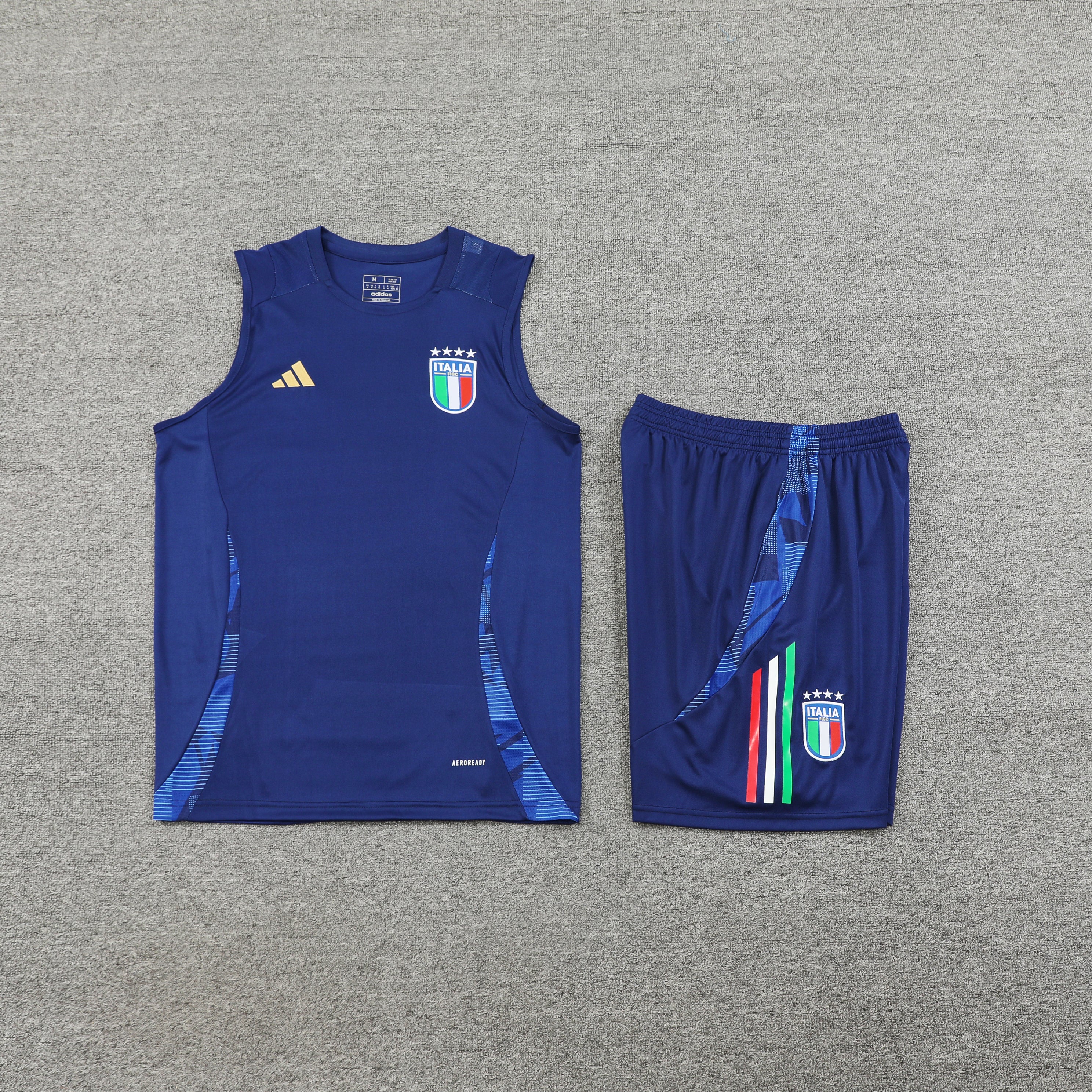 Set di allenamento estivo blu Italia 2024/25