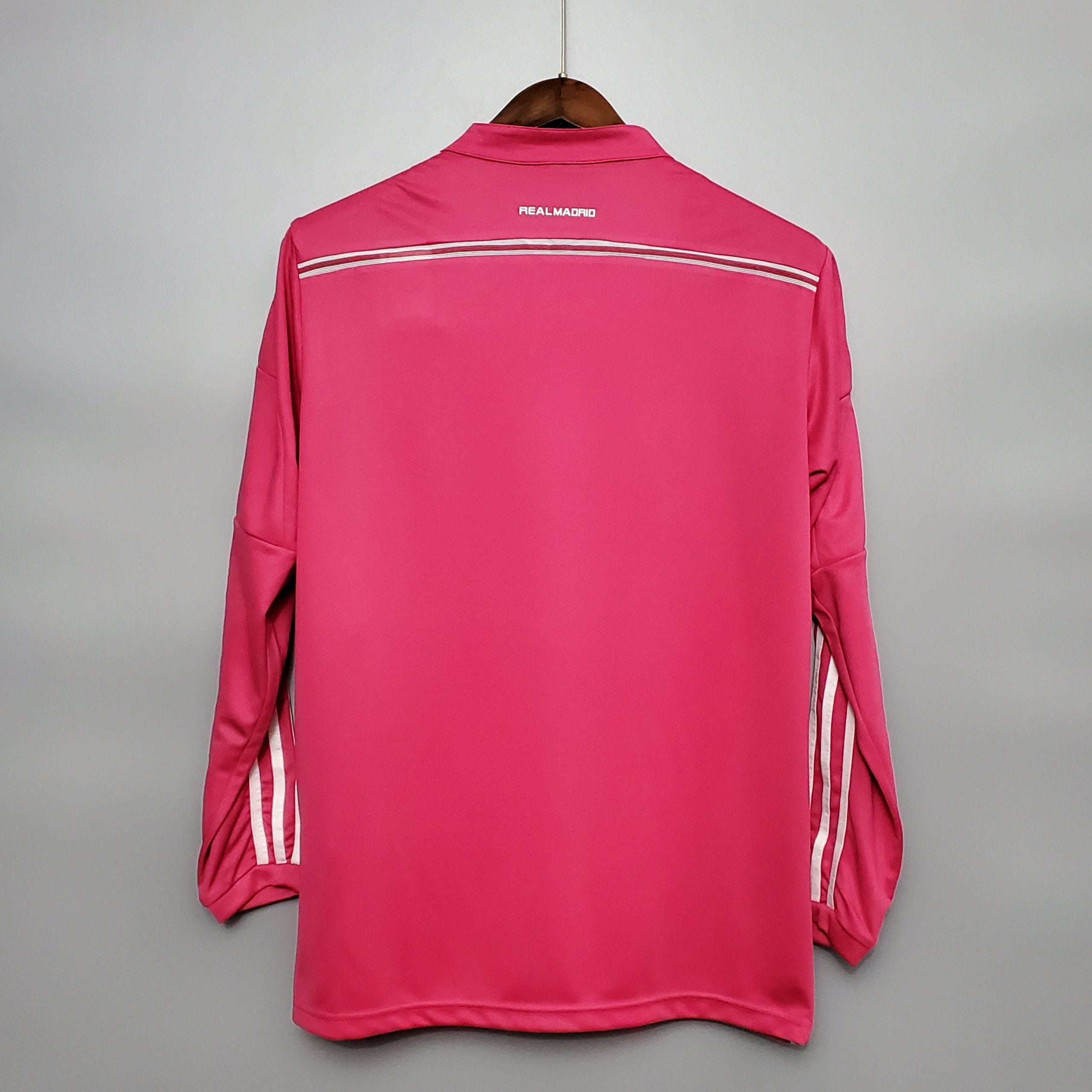 2014/2015 Real Madrid Pink Langarm Retro-Trikot