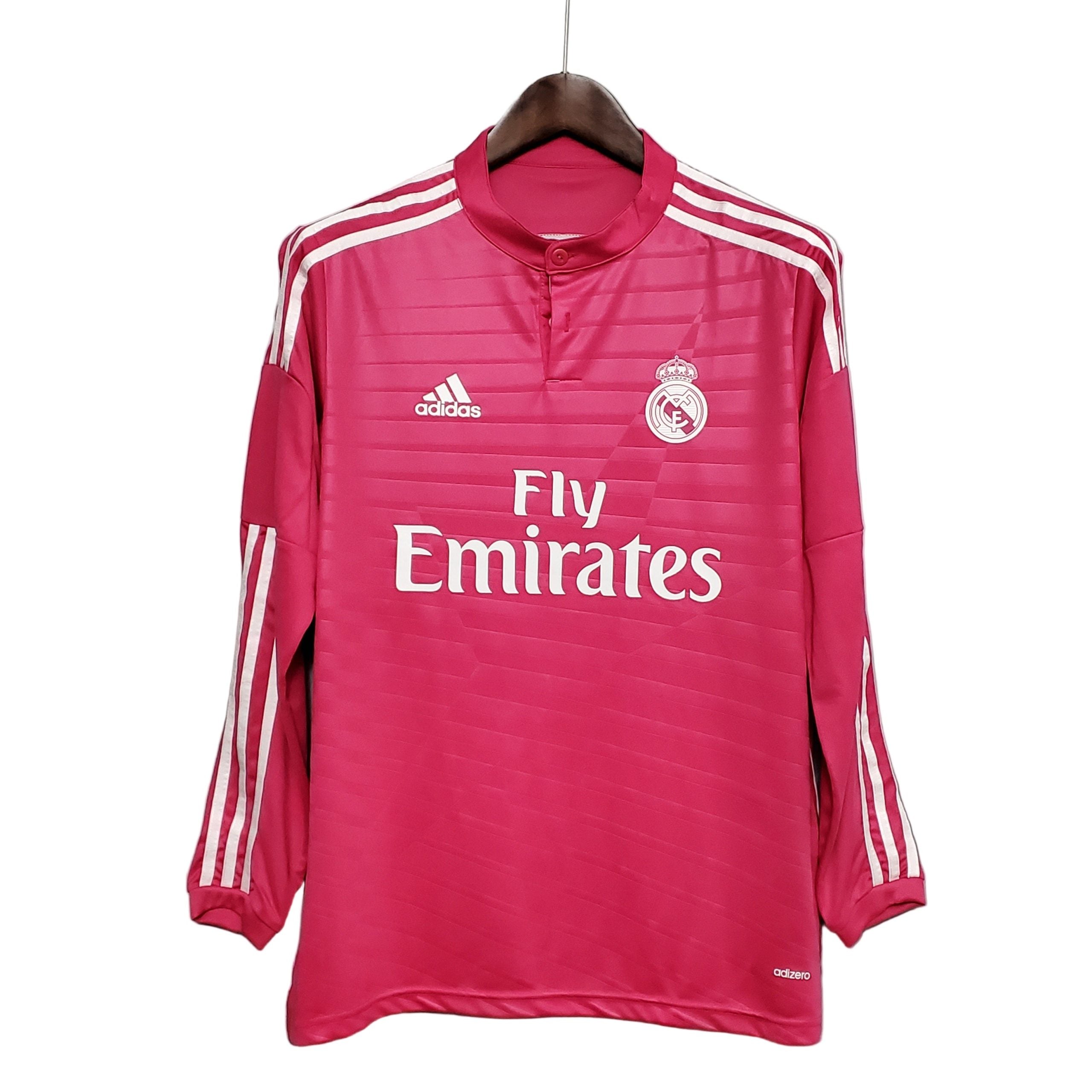 2014/2015 Real Madrid Pink Langarm Retro-Trikot