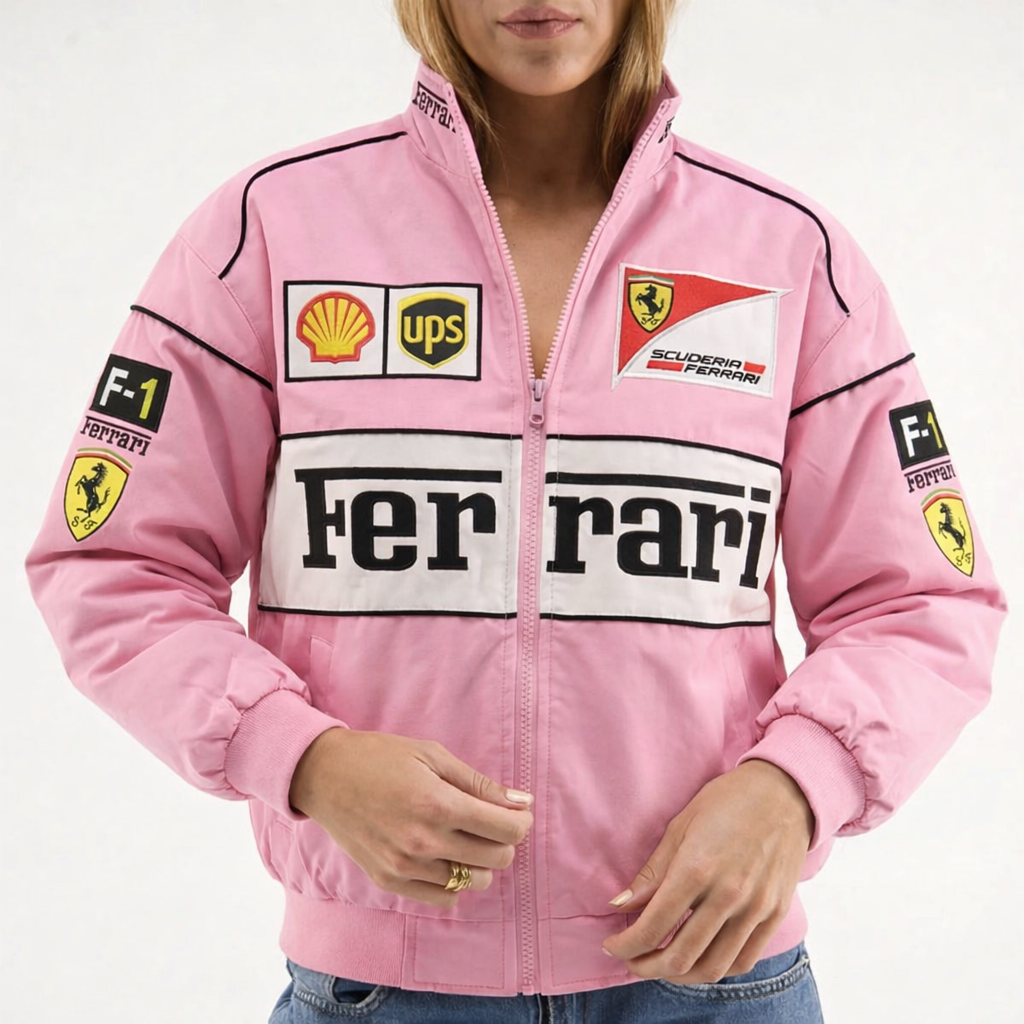 Giacca Vintage da Corsa Ferrari F1 Rosa