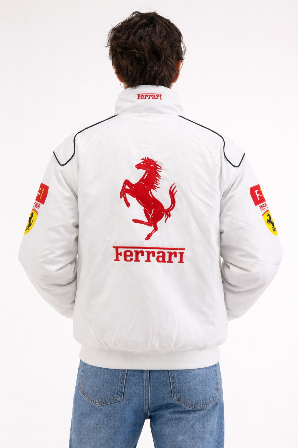 Giacca Vintage da Corsa Ferrari F1 Bianca