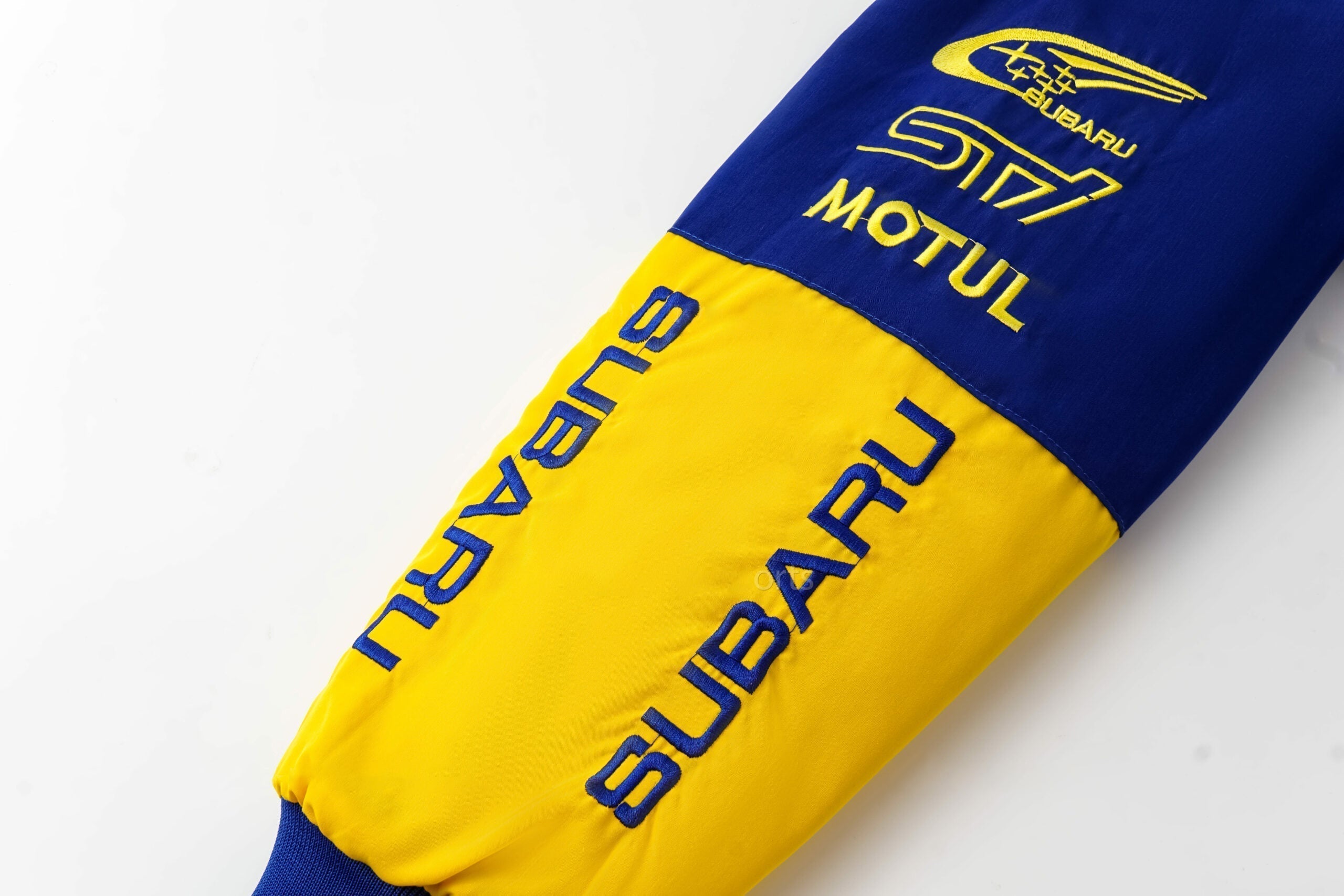 Chaqueta del Equipo de Rally Mundial Subaru – Abrigo con cremallera azul y amarillo Motorsport Racing