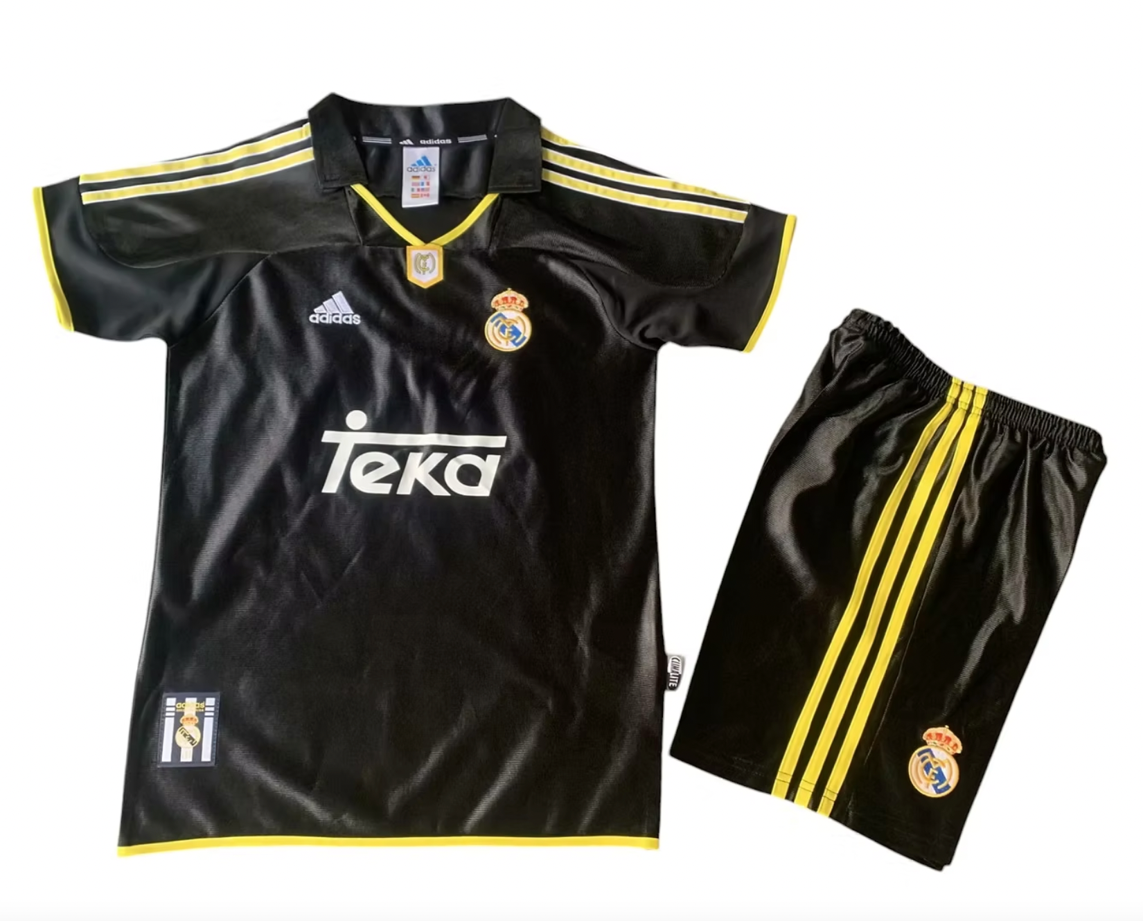 Kit retro visitante Real Madrid para niños 1999/2000