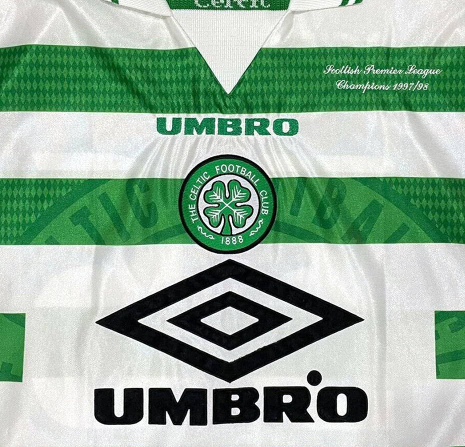 1997-1999 Glasgow Celtic Heim Retro-Trikot
