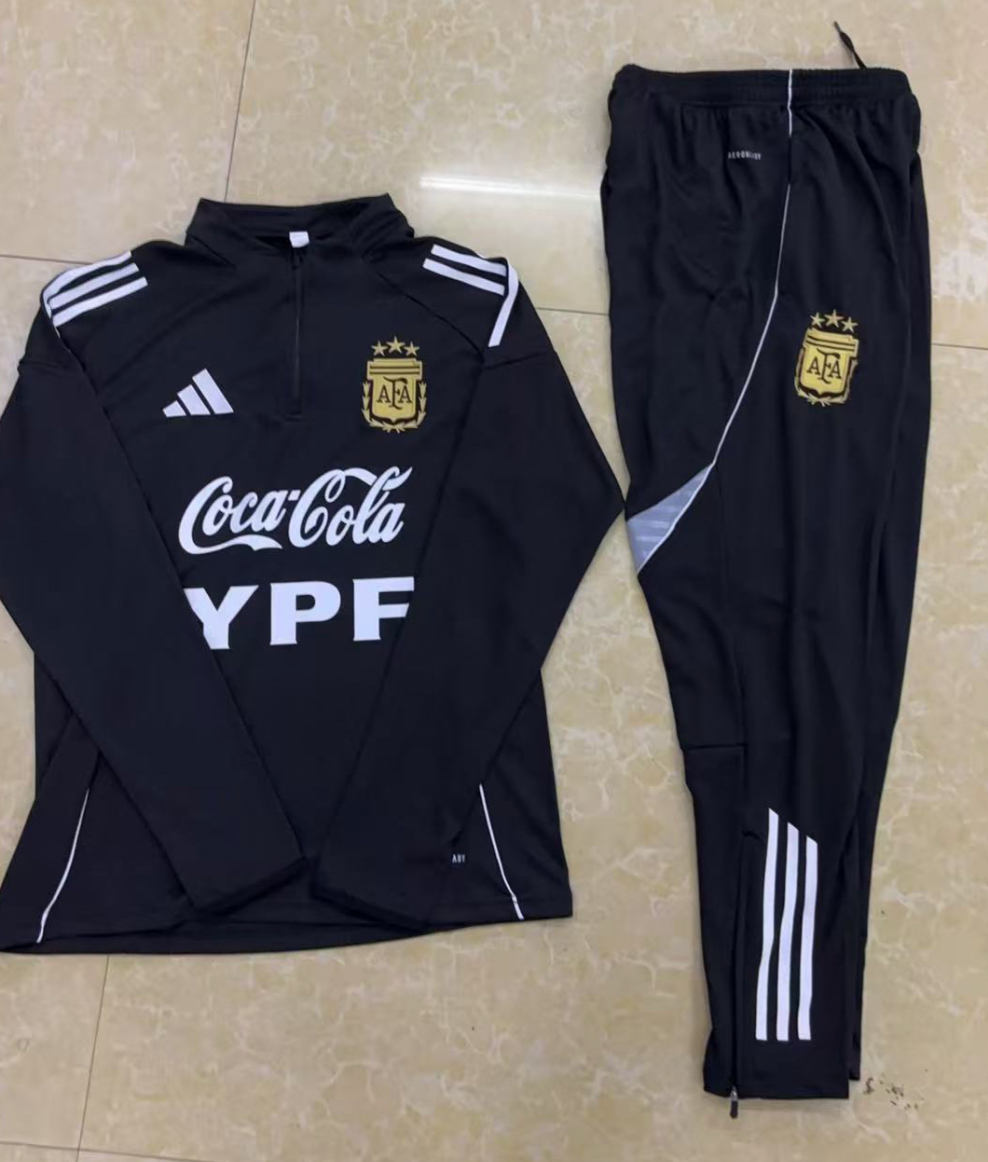 Argentinien 2025/2026 Schwarzer Trainingsanzug
