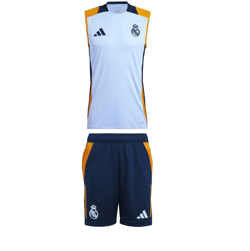 Set Allenamento Pre-partita Estivo Senza Maniche Real Madrid 2024/2025