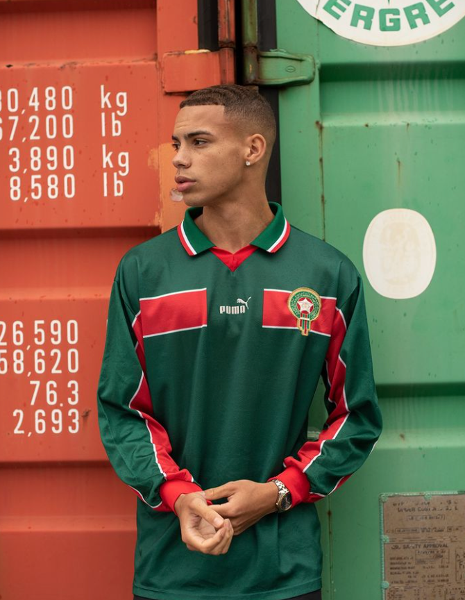 MAGLIA RETRO CASA MAROCCO 1998 MANICHE LUNGHE