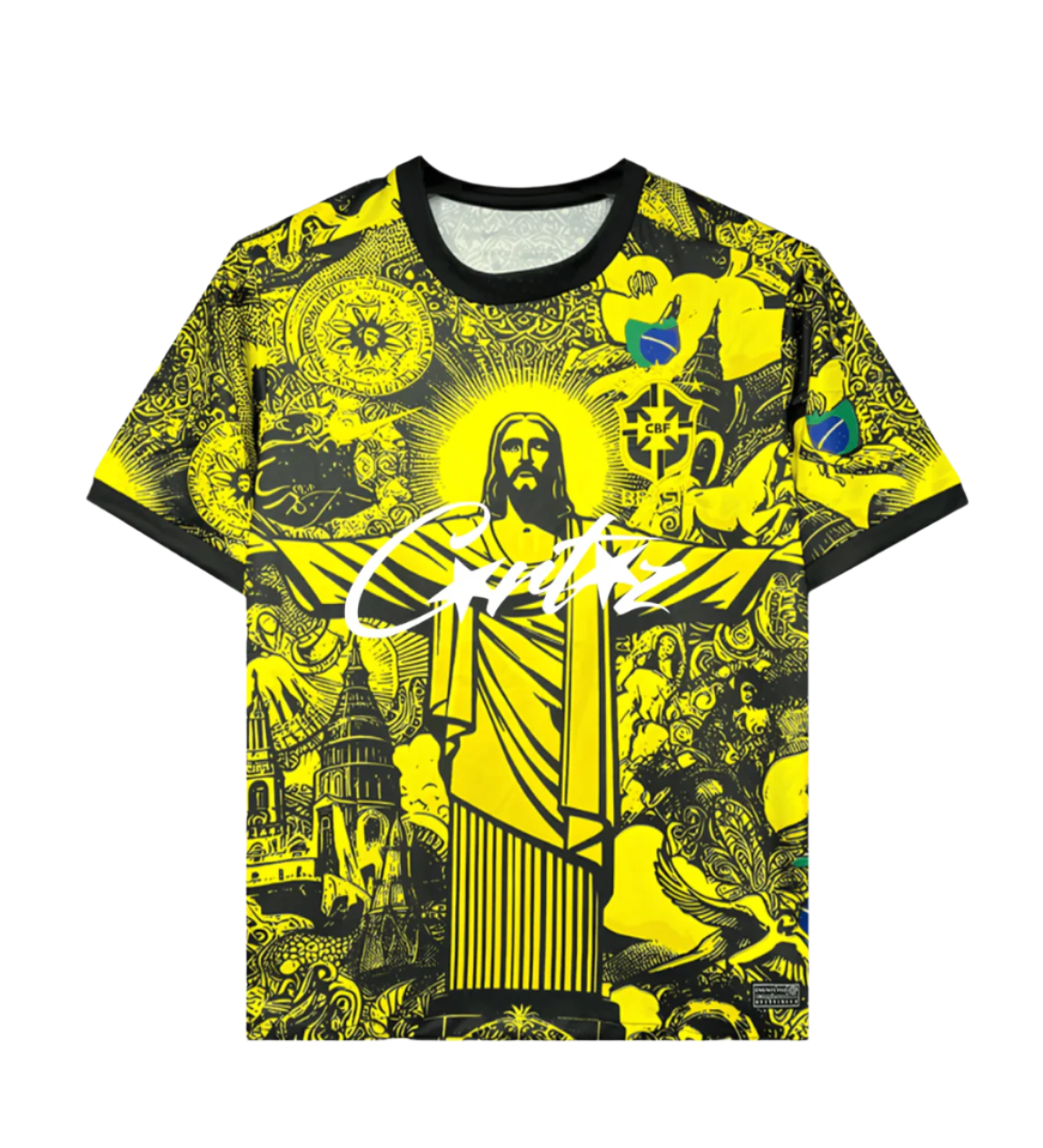 Brasilien Jesus x Corteiz Spezialedition Gelbes Trikot