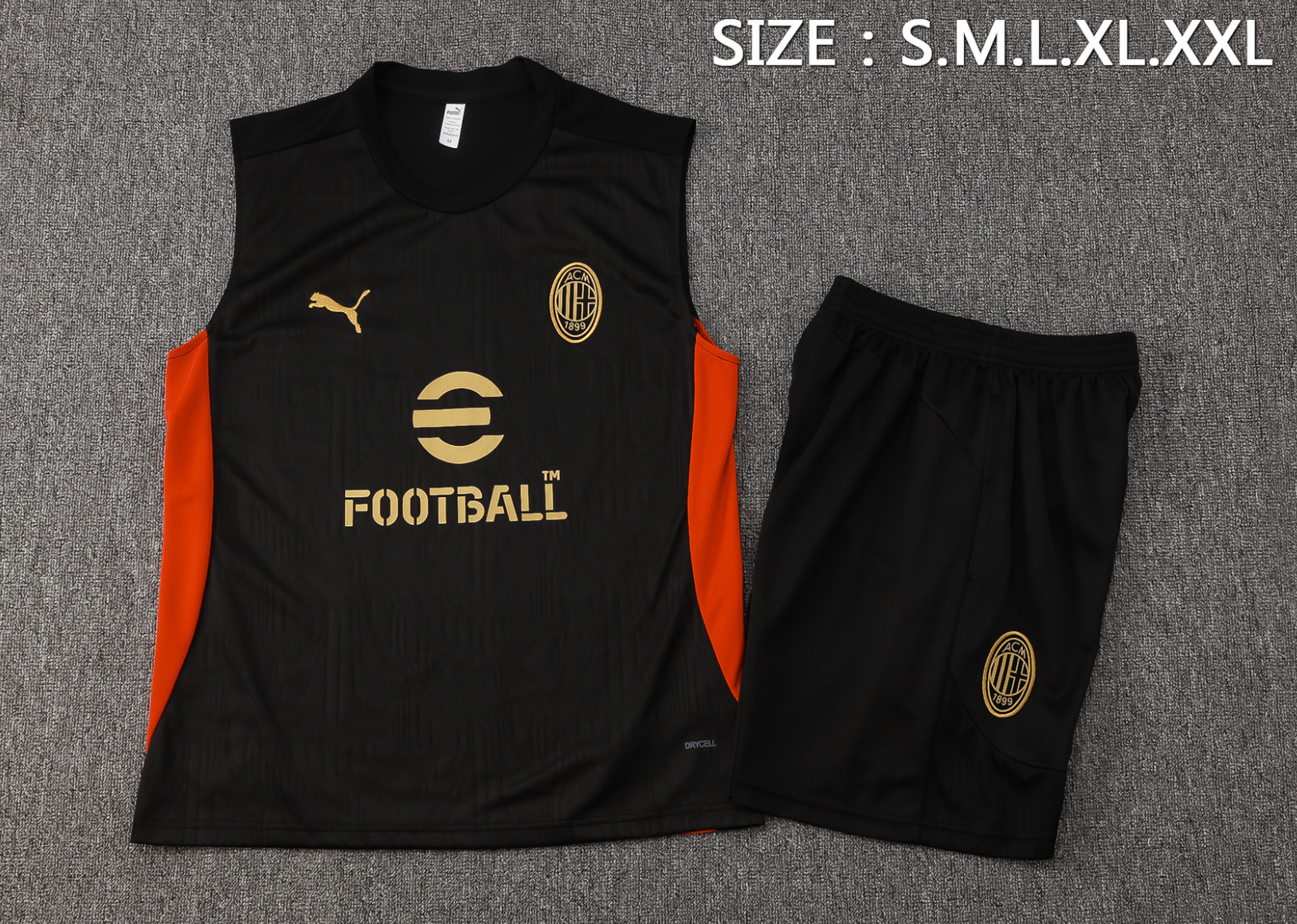 Set allenamento smanicato AC Milan 2025