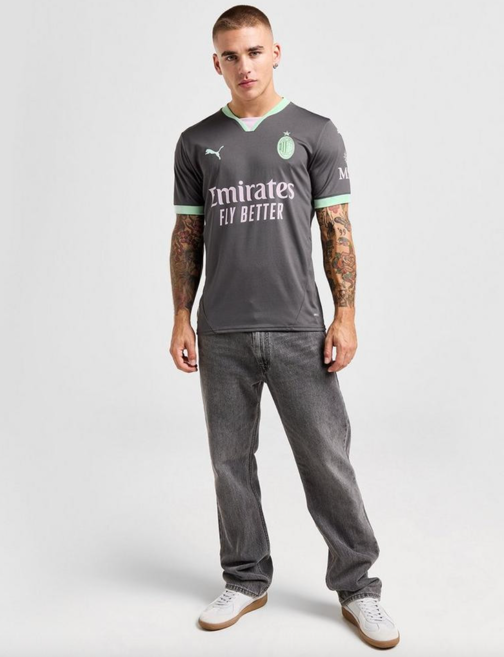 AC Milan Drittes Trikot 24/25 Grau und Grün