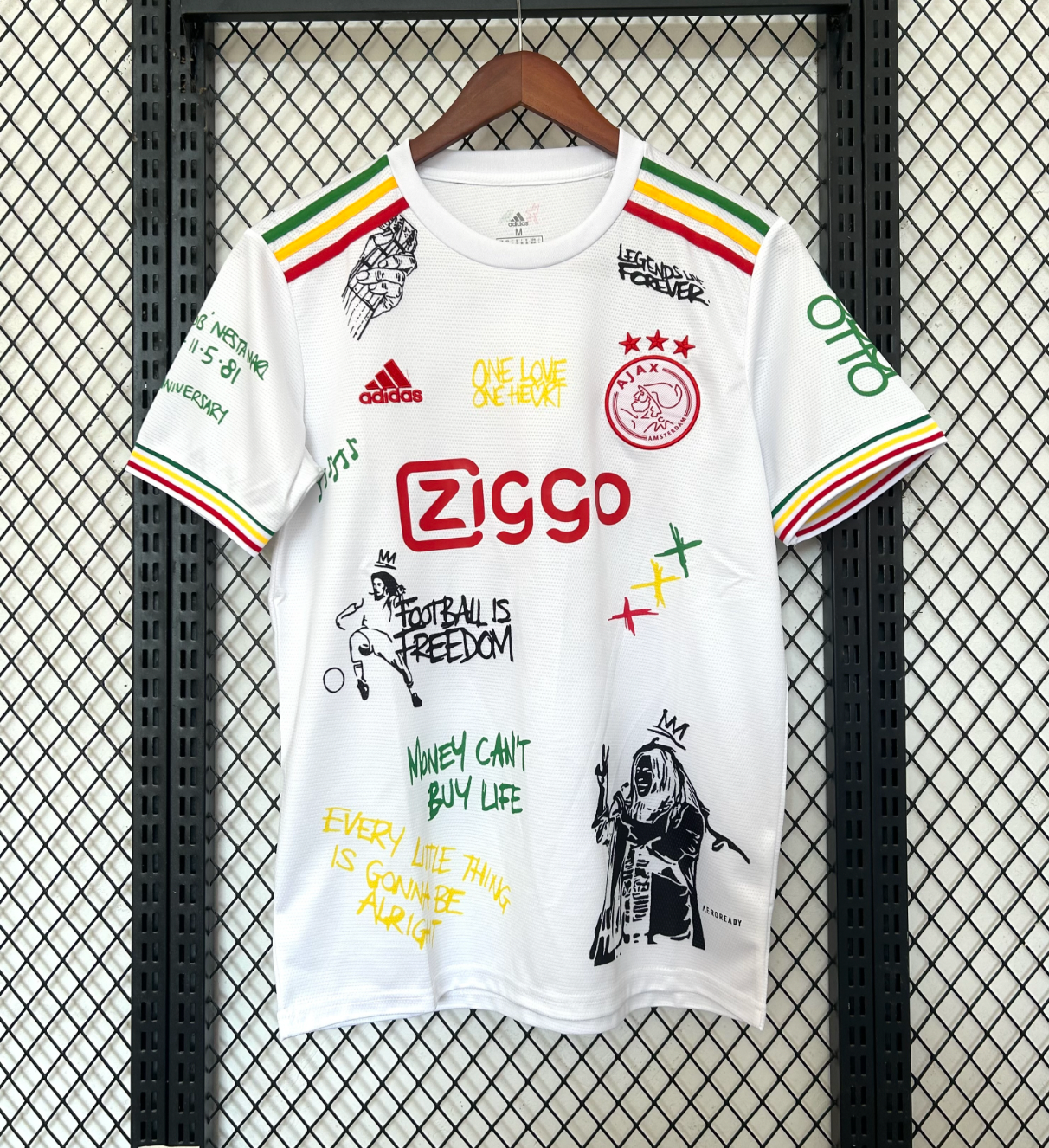Maglia bianca Ajax Bob Marley