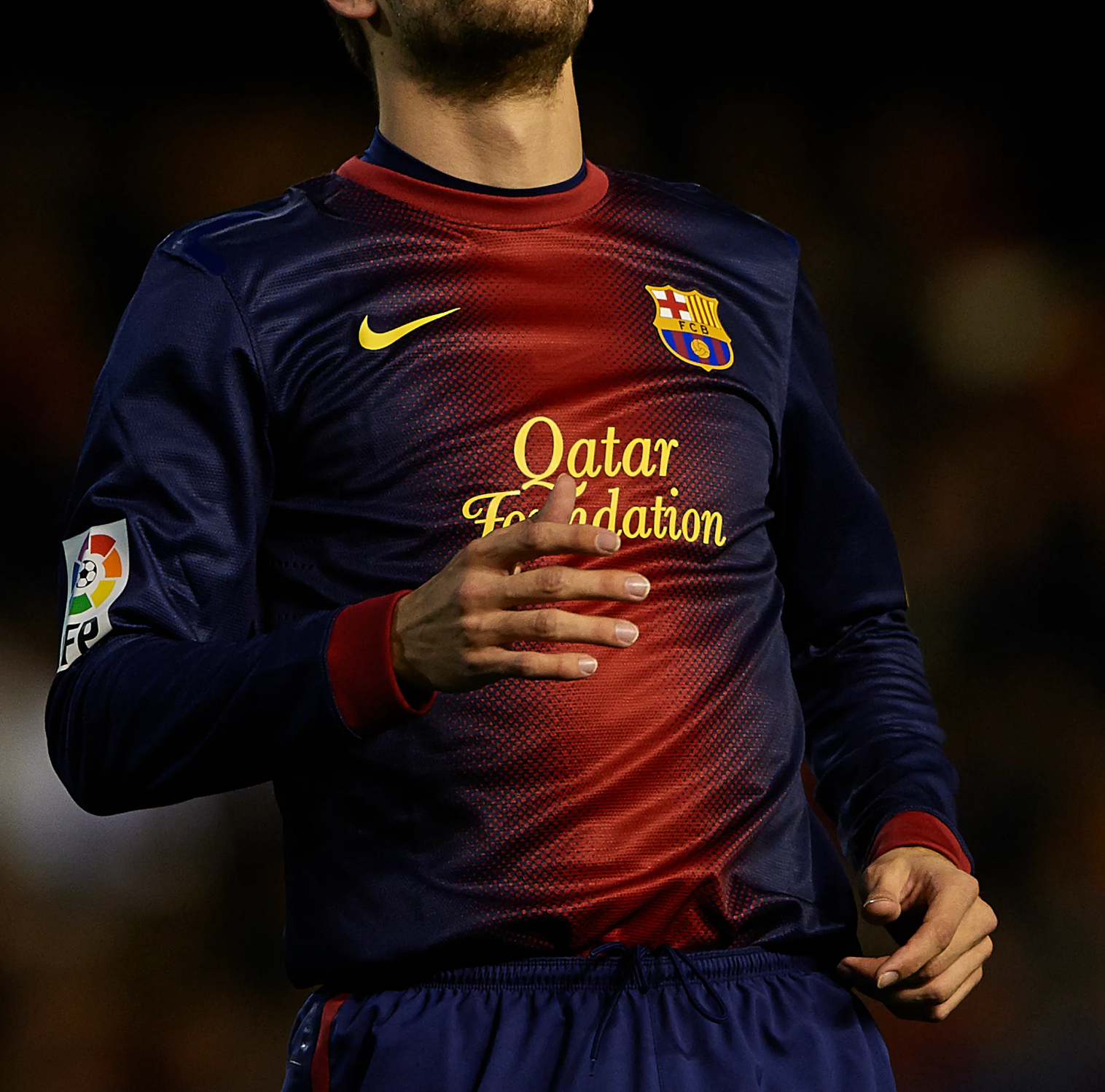 FC Barcelona Heim Retro-Trikot Langarm 2012/2013